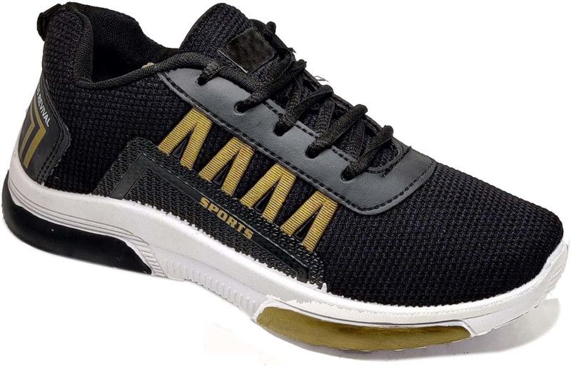 Affordable Range of Stylish Comfortable Sports Running Shoes For Men  (Black)