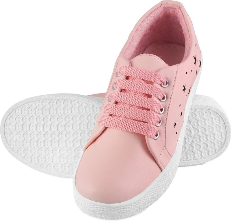 Girls Light Weight Party Wear Footwear Casual Party Formal and Comfortable Sneakers for Women & Girls Sneakers For Women  (Pink)