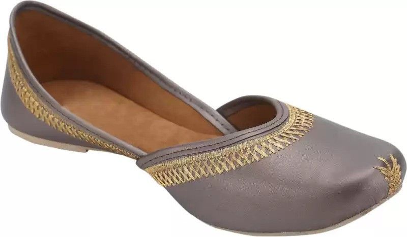 Juttis Bellies For Women  (Grey)