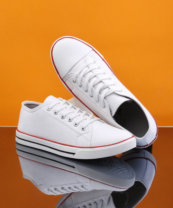 Smoky White Canvas Sneaker Casual Shoes For Men Sneakers For Men  (White)