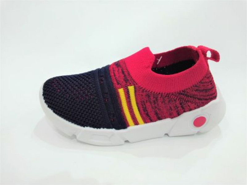 Slip on Walking Shoes For Boys & Girls  (Red)