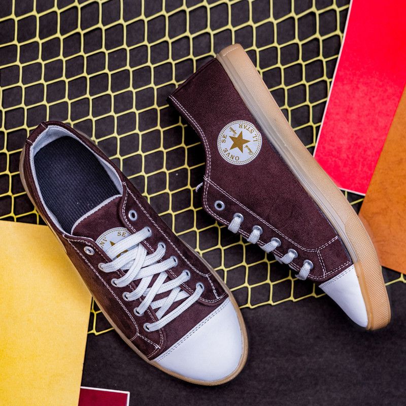 ALL STAR stylish sneakers Canvas Shoes For Men  (Brown)