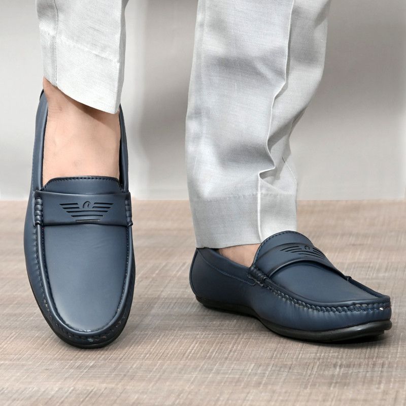 Casual Slip-on Loafers For Men  (Blue)