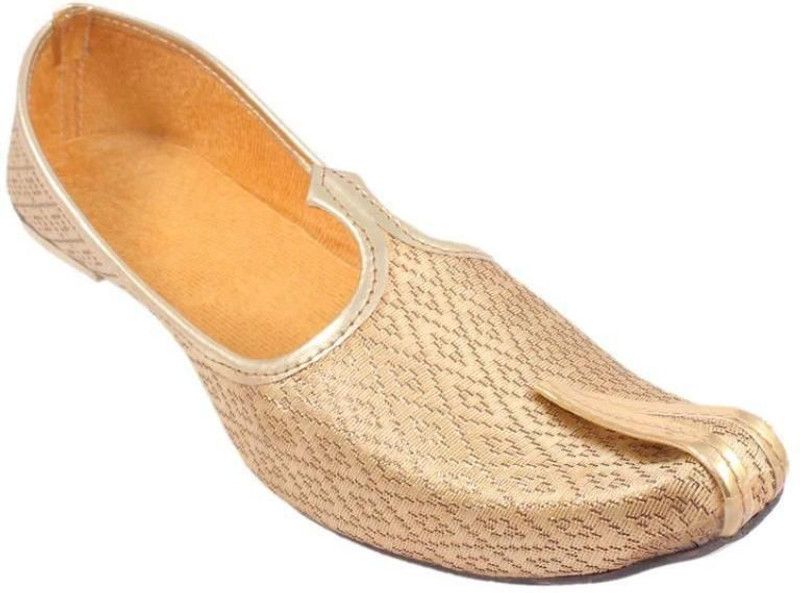Ethnic Jutti for women and girls (JUTTI 191), Size-5 Slip On For Men  (Beige)