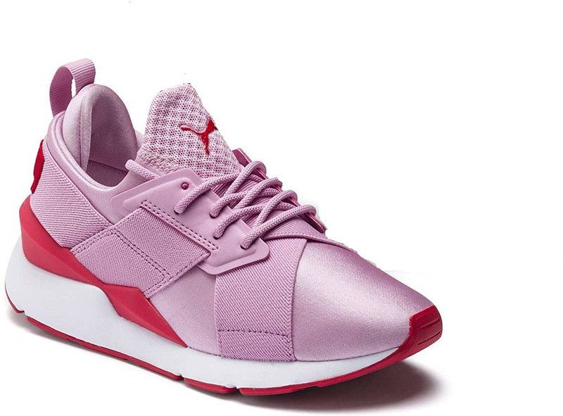 Lace Running Shoes For Girls  (Pink)