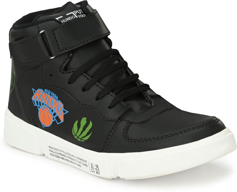 Stylish and comfortable High Tops Sneakers For Men  (Black)