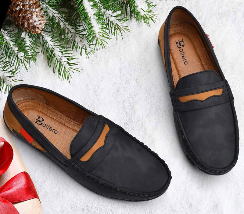 Men's Loafer Shoe Loafers For Men  (Black)