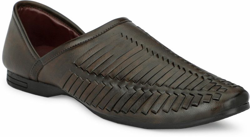 Casual/Wedfding Stylish Mojaris Mojaris For Men  (Brown)