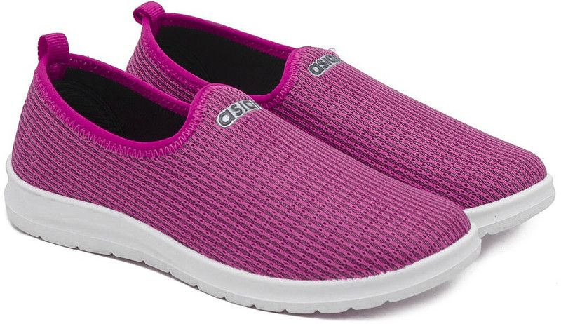 Barfi-02 Pink Casual sneakers for ladies | sports shoes for women without laces | Running shoes for girls stylish latest design new fashion | Slip on black shoes for jogging, walking, gym & party Walking Shoes For Women  (Pink)