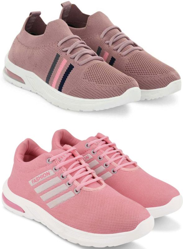 Girls & Womens Latest Combo Pack of 2 Affordable casuals shoes Casuals For Women  (Pink)