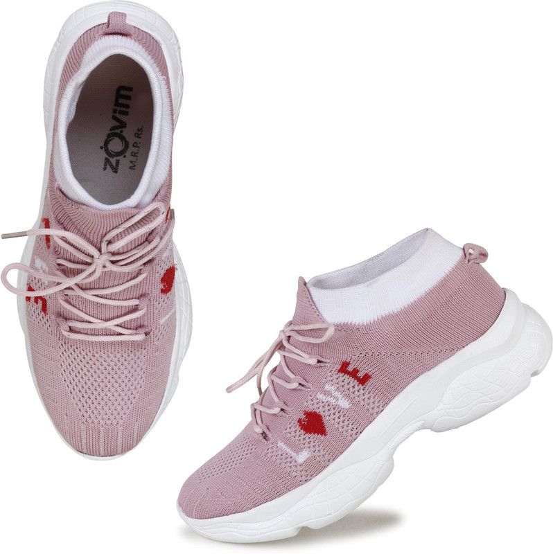 Shoes for jogging, walking, gym & party Running Shoes For Women.(Pink) Sneakers For Women  (Pink)