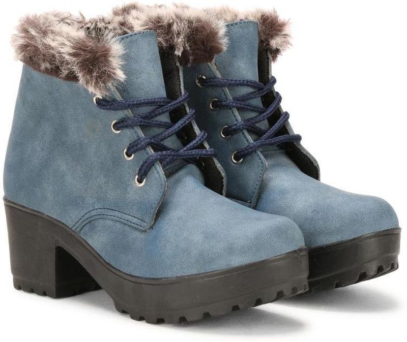 Stylish Latest Collection of Casual Boots Boots For Women  (Blue)