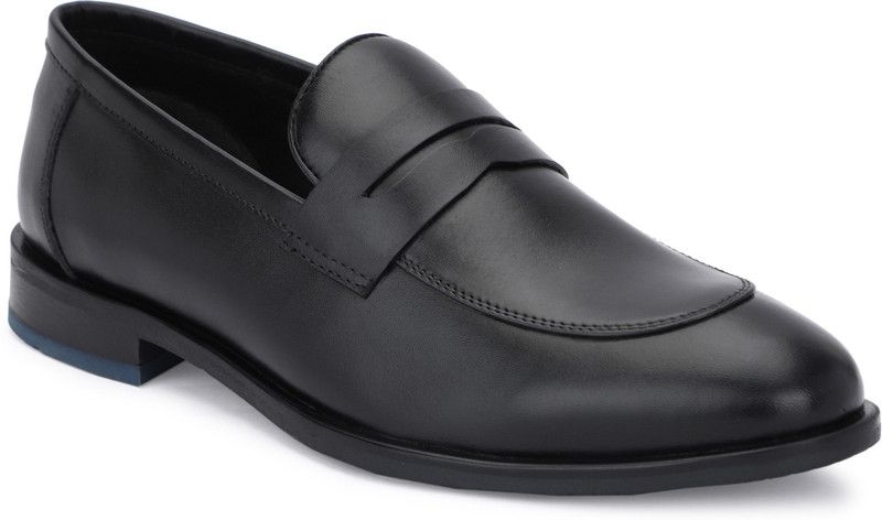 Lindsborg Genuine Leather Penny Comfort Outdoor Loafers Loafers For Men  (Black)