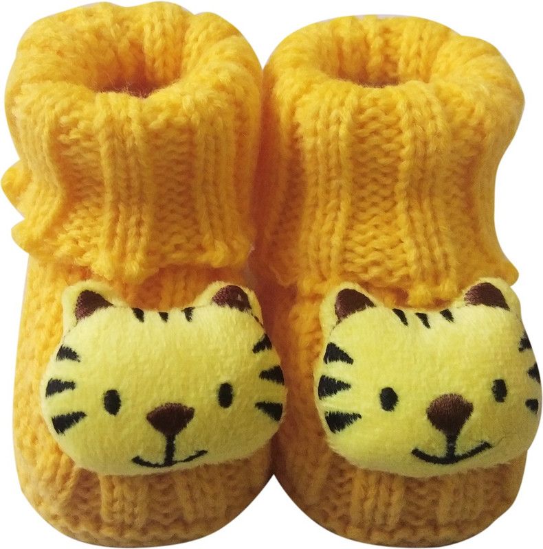 Fllik Booties  (Toe to Heel Length - 14 cm, Yellow)