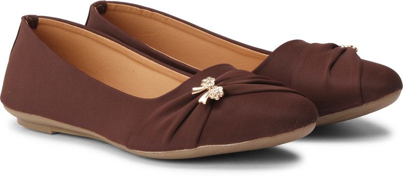 Comfortable Ballet Flats For Girls Bellies For Women  (Brown)