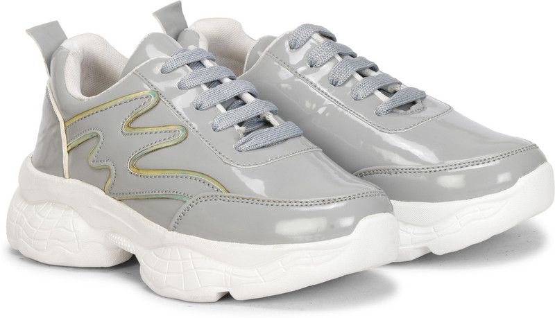 Stylish Girls Casual Shoes Sneakers For Women  (Grey)