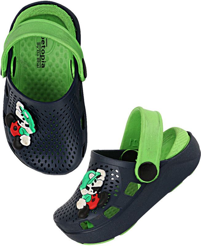 Sling Back Clogs For Boys & Girls  (Dark Green)