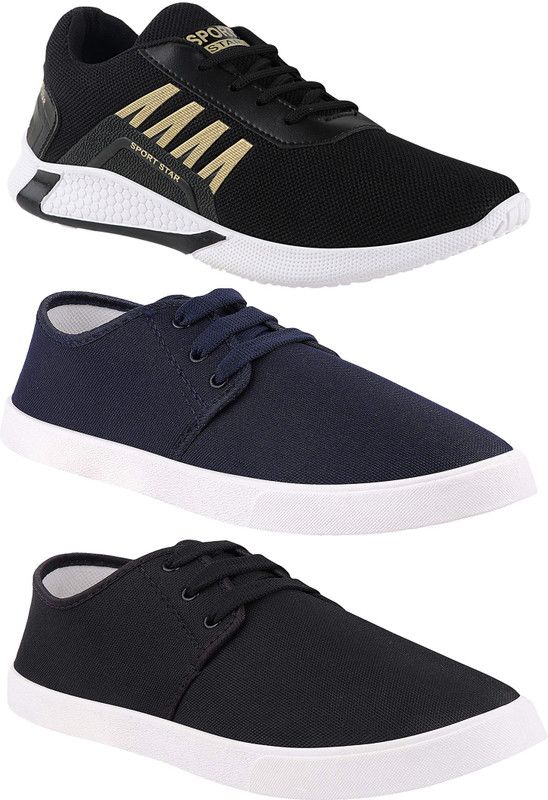 Combo Pack of 3 Casuals, Running Shoes For Men  (Multicolor)