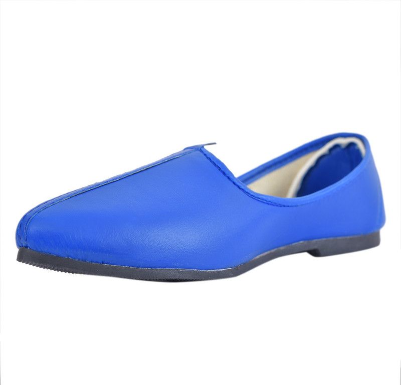 punjabi jutti , nagra , nagra shoes , kurta shoes , shoes for kurta pajamas , juti , jalsa , mojari Mojaris For Men  (Blue)