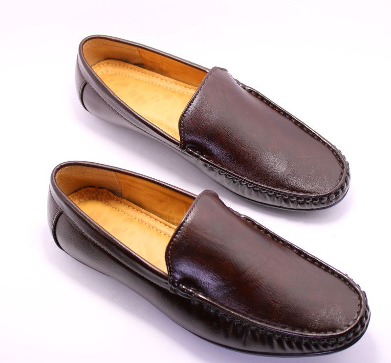 Genuine Leather Casual Loafers For Men  (Brown)