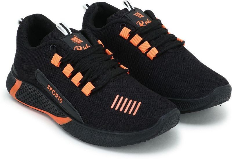 Casual Cum Sports Running, Cricket Sneakers For Men  (Black)