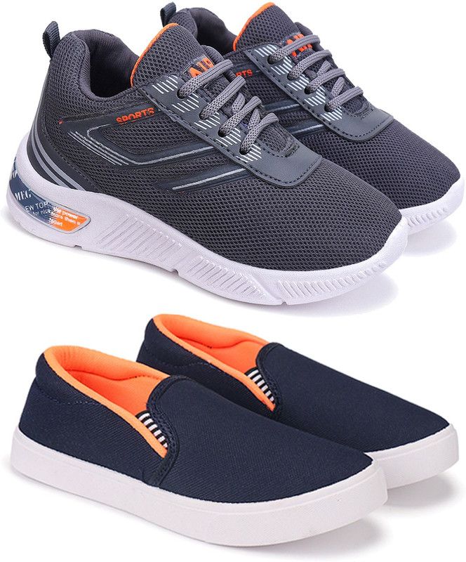 Lace Running Shoes For Boys  (Multicolor)