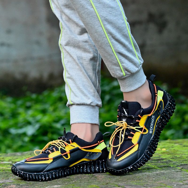 Boys Lace Running Shoes  (Yellow)