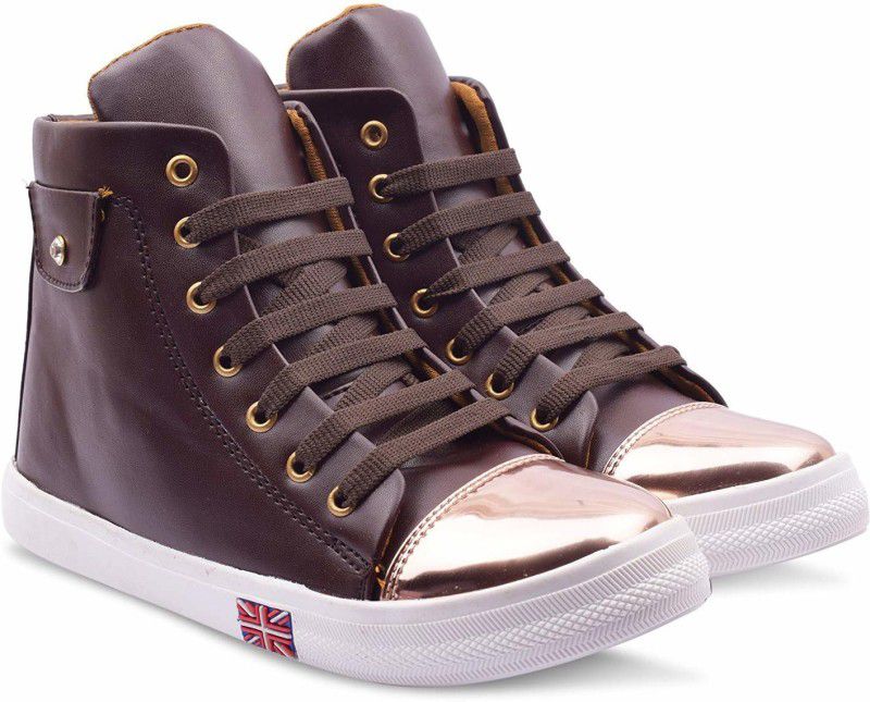 Latest Collection High Tops For Women  (Brown)