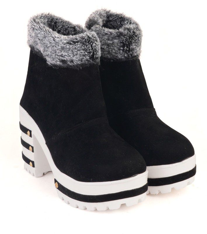 Boots For Women  (Black)