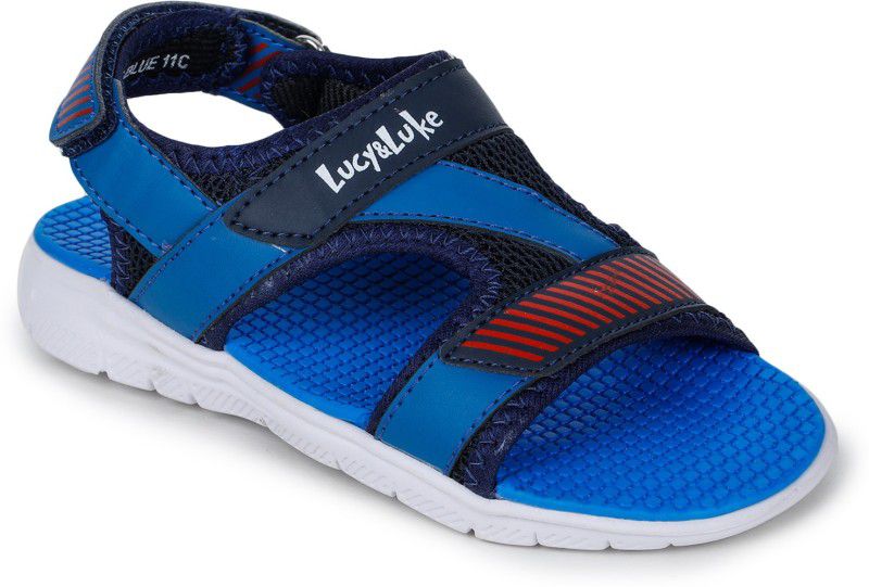 Velcro Sports Sandals For Boys & Girls  (Blue)