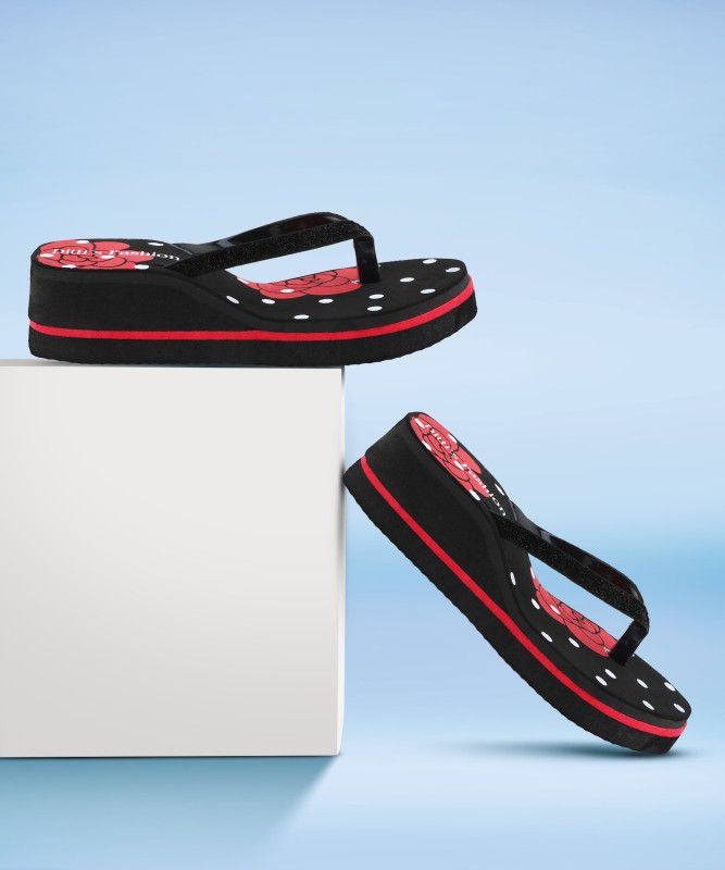 Slippers  (Red, Black 7)