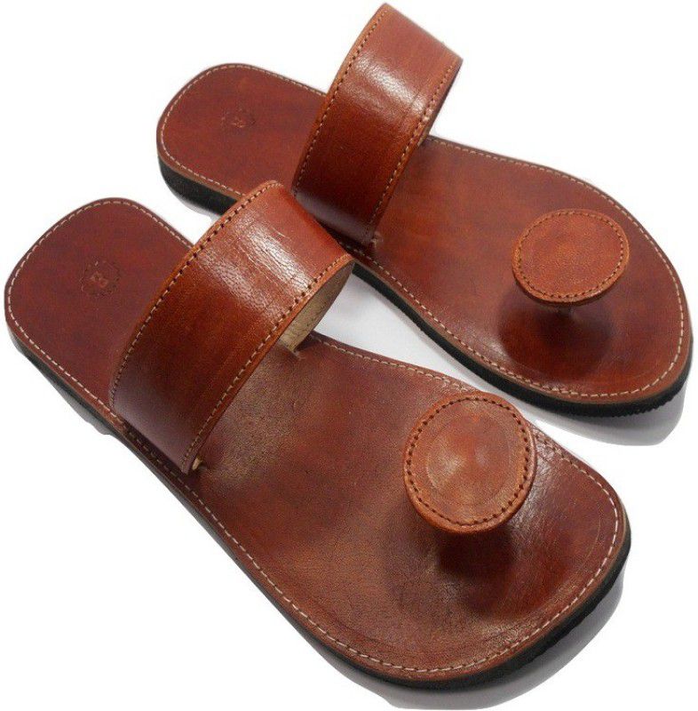 Men Brown Flats Sandal