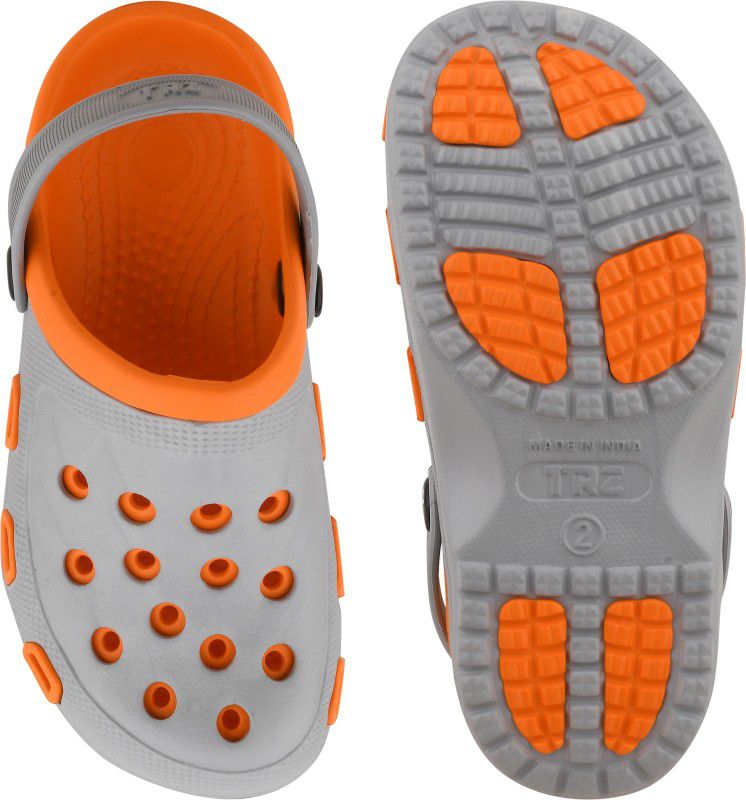 Men Orange Clogs Sandal