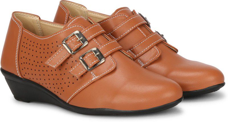 Women Formal Shoes Lace Up For Women  (Tan)