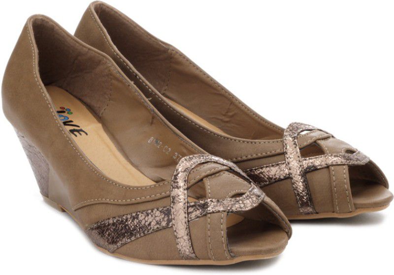 Wedges For Women  (Brown)