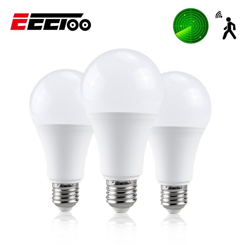 EeeToo Smart LED Bulb Lamp E27 AC85-265V Radar Sensor Light Bulb 10W 15W 20W 25W  Saving Induction Led Radar Lamp for Home