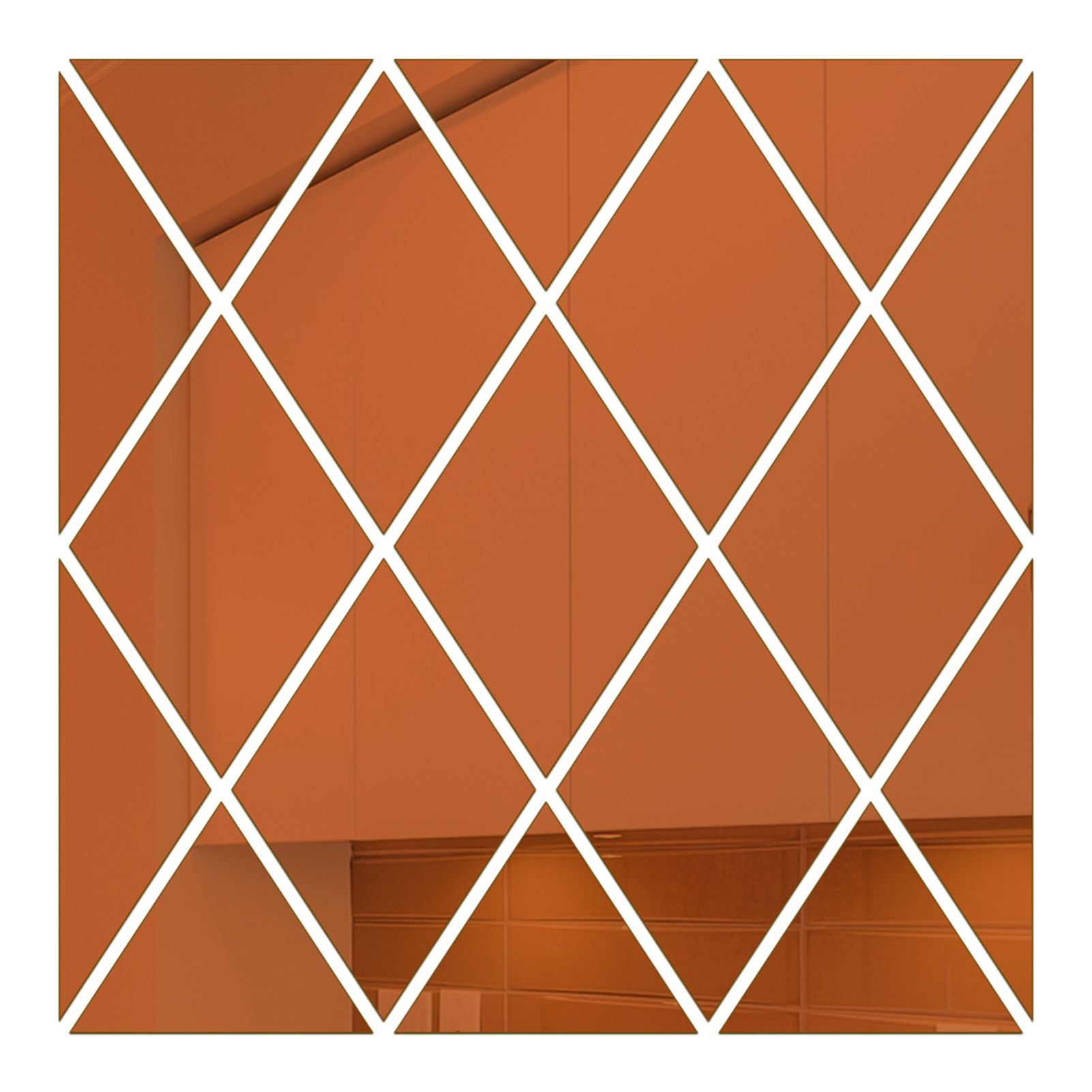 Wall Decals Wall Sticker Diamond Mirror Reflective Design DIY Family Wall Art Sticker Decor Decoration
