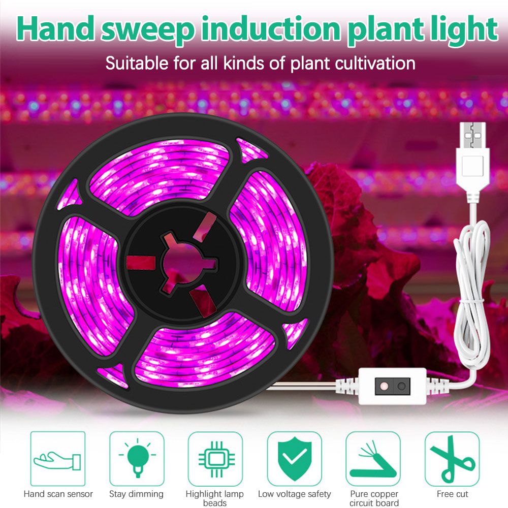 growth light LED fill light with USB hand sweep dimming full spectrum indoor succulent light Good effect and easy to use
