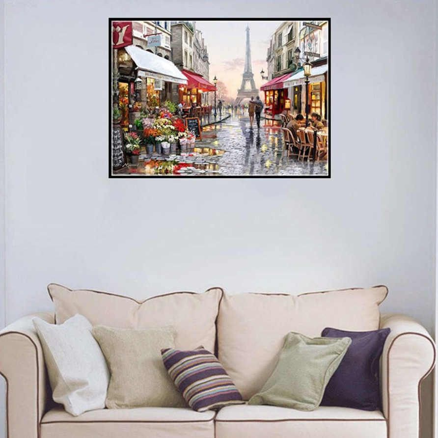 Painting by Number Kits Tower Pattern DIY Diamond Embroidery Craft Art Picture Decoration