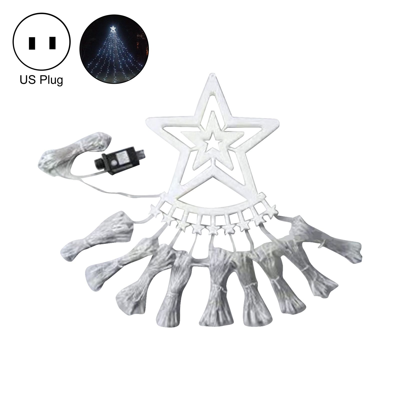 Decorative Lamp Attrtive Star Decor Waterfall Fairy Stg