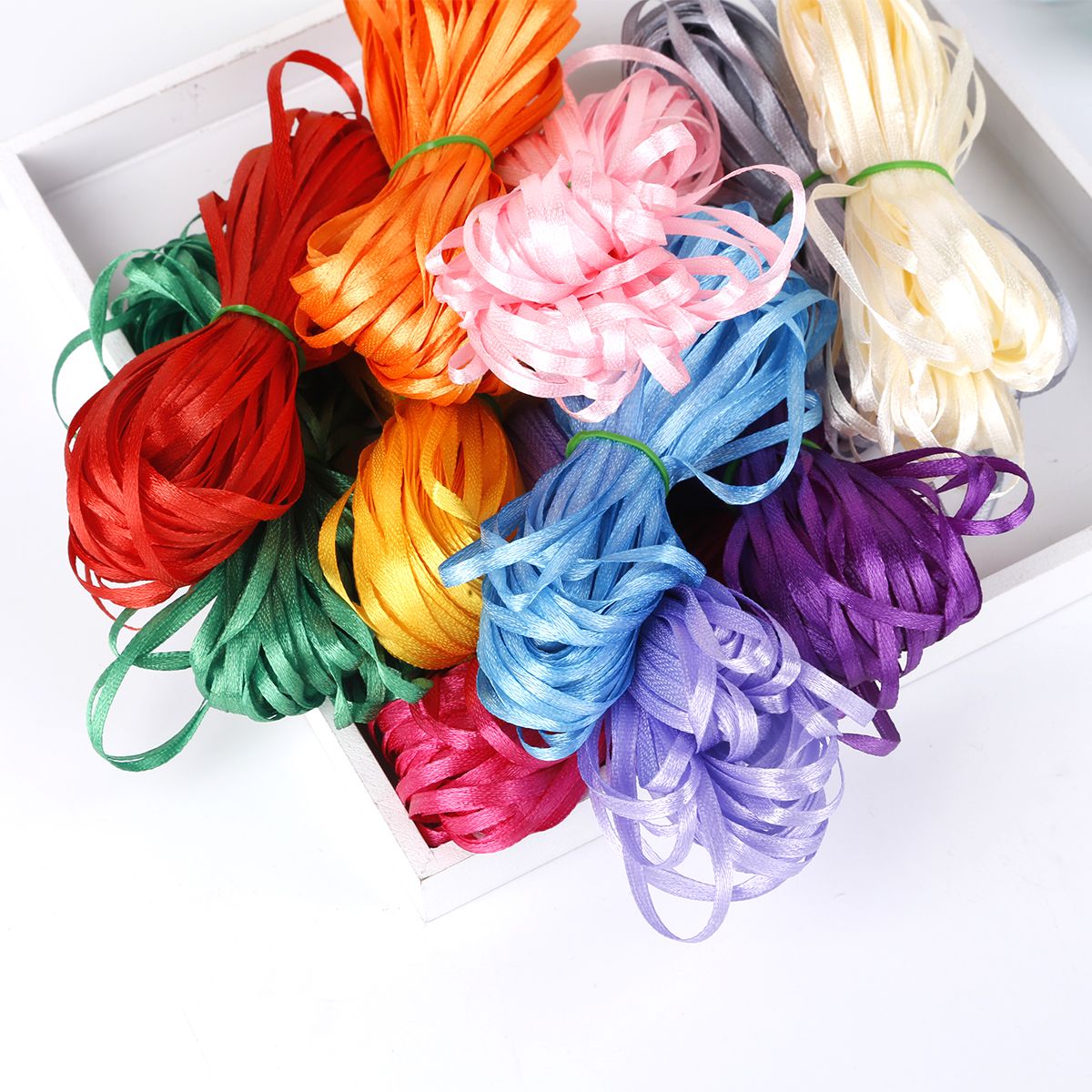 25 yards/pack Of Decorative Single Sided Satin Ribbons, Suitable For Sewing Craft Accessories