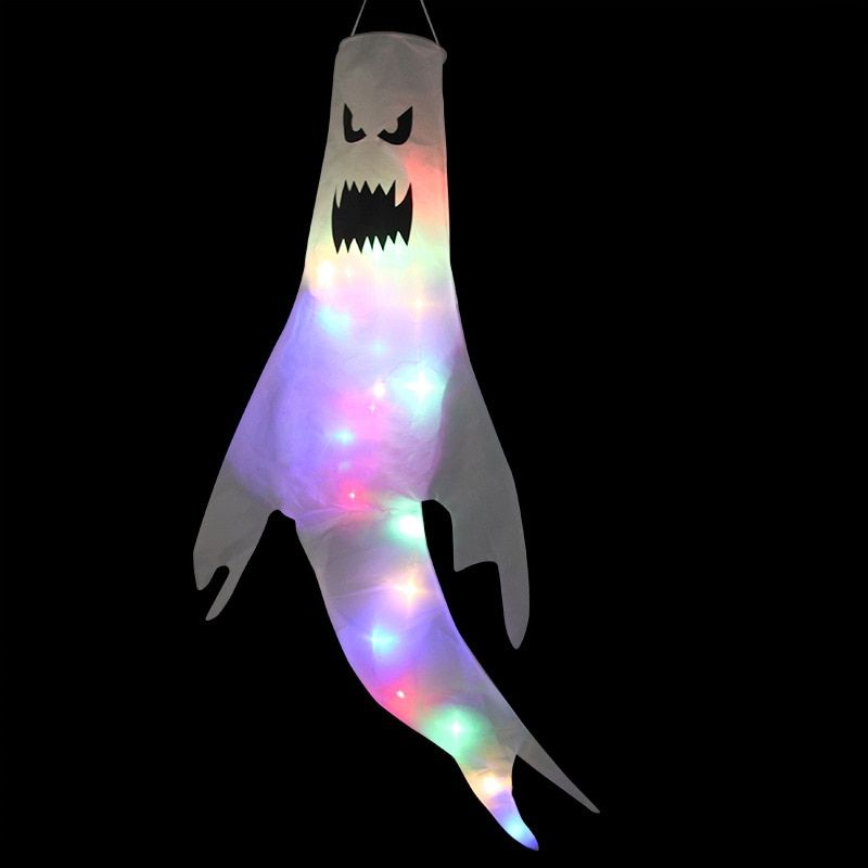 Halloween Decoration Ghosts  Ghost Festival Printing LED Glowing Ghost Pendants  Venue Decoration Props  Ghosts