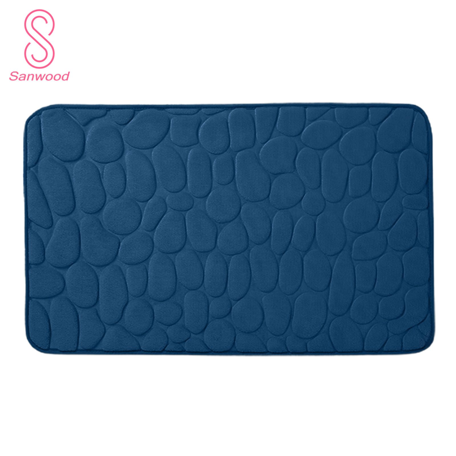 Floor Rugs Easy Clean Water Absorbent Solid Color Anti-slip Entrance Door Bath Mat for Home