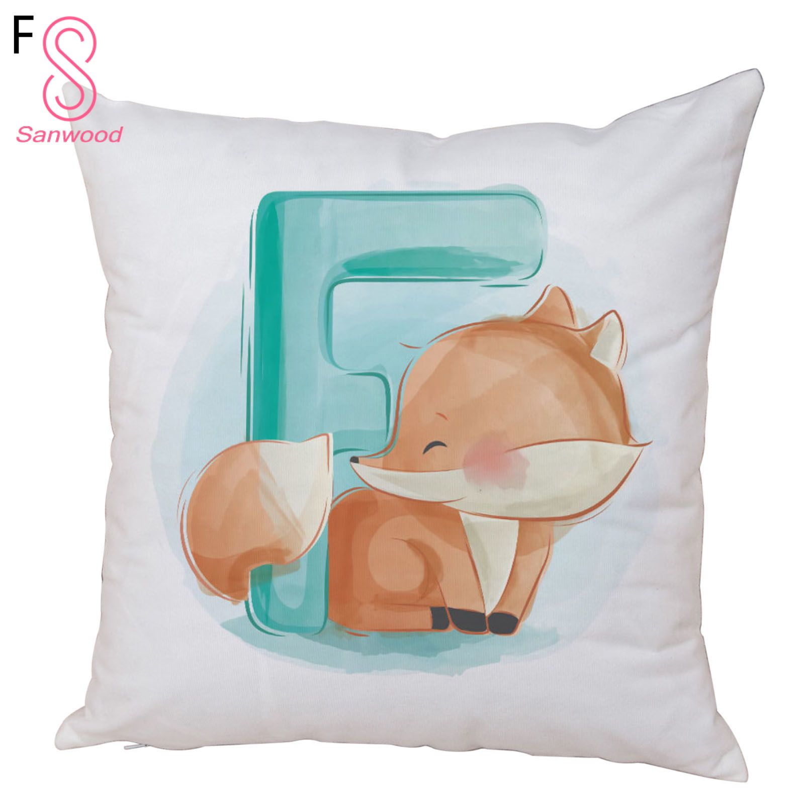 Cushion Slipcover Soft Touch Decorative Cartoon Pted Sofa Throw low Case