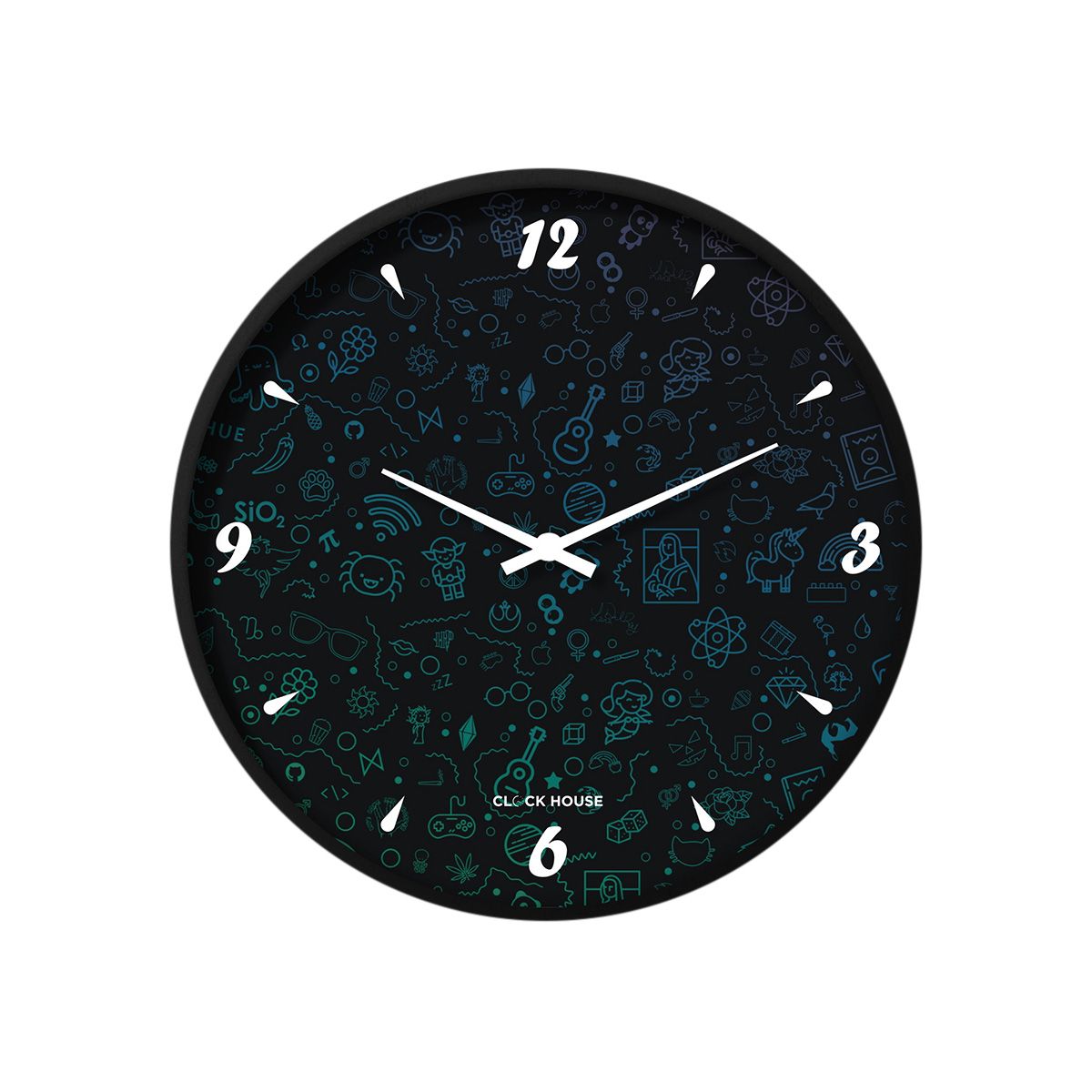 Clock House BD Artistic Wall Clock Multicolor with Battery