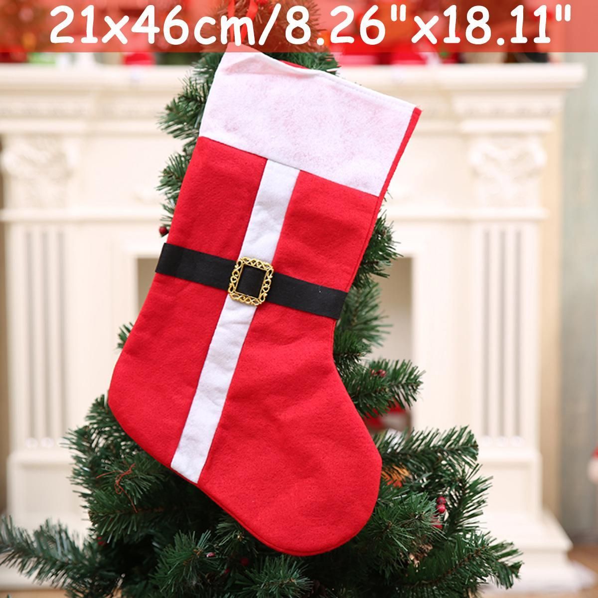Christmas Stocking Santa Claus Stocking Hanging Socks Gift Bag Christmas Decoration Party Ornaments