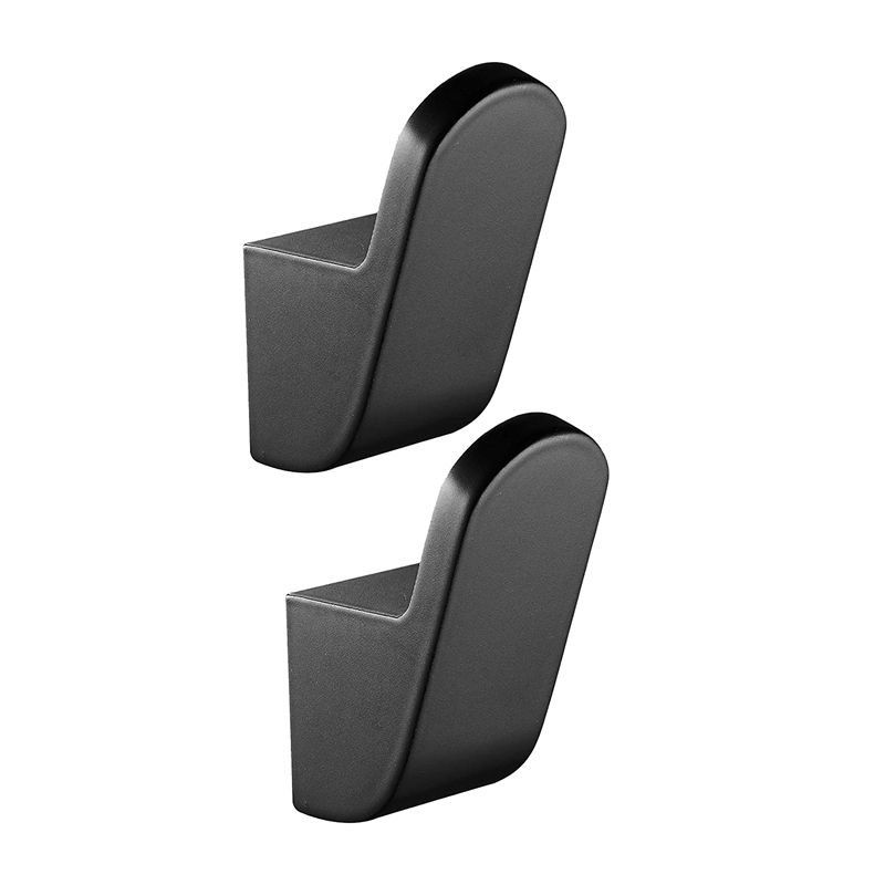 2 Pcs Bathroom Towel Hooks,Coat/Robe Clothes Hooks,Single Wall Hook for Bedroom,Kitchen,Restroom,Bathroom,Hotel,Black