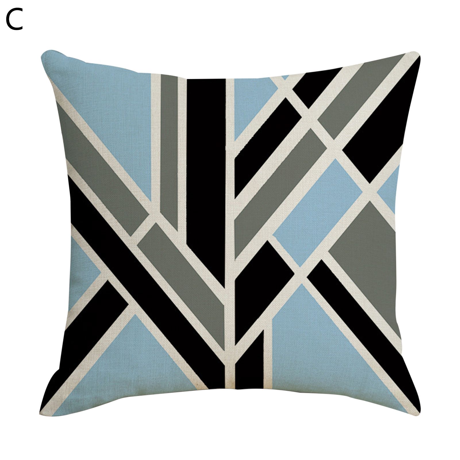 low Case Anti-shrink Geometric Printed Cushion Throw Cover