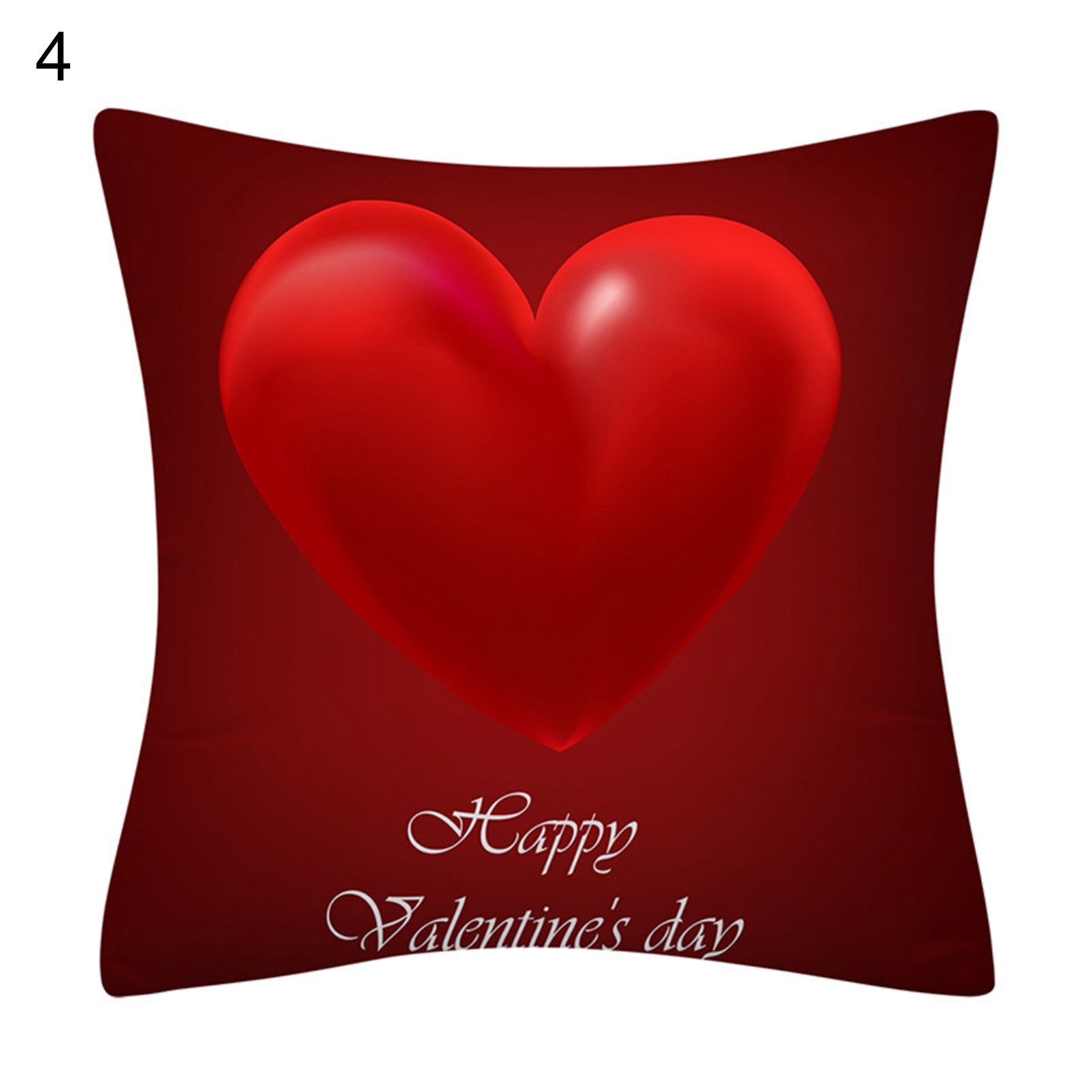 lowcase Wrinkle-resistant Heart Print Cushion Slipcover