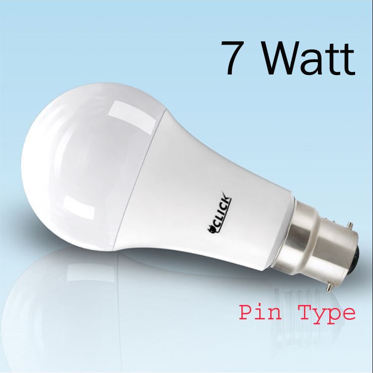 Click Bright LED Light 7 Watt B22 Bulb Energy Saving lamp 2 years  Warrenty candle pin Type